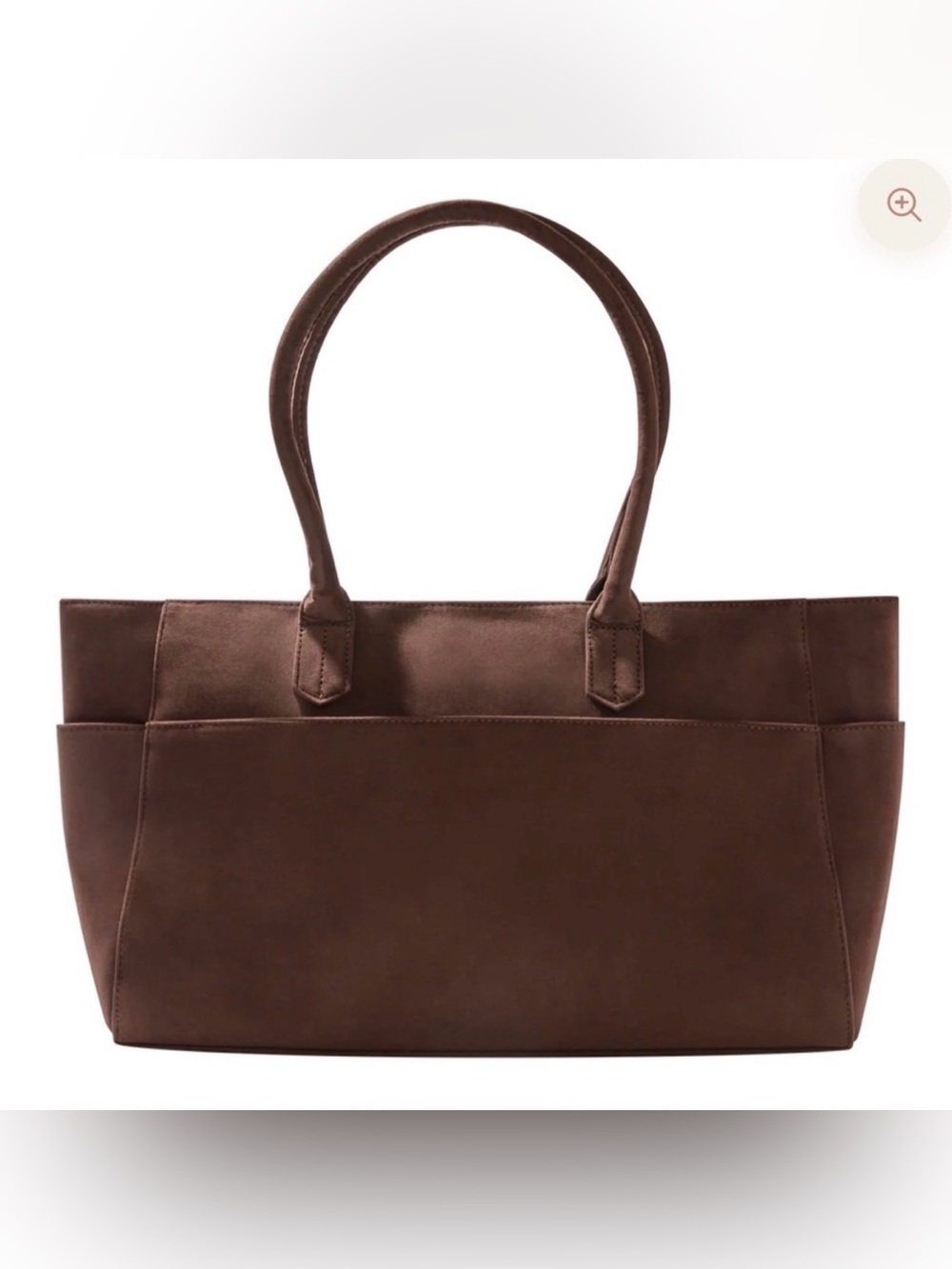 Mali + Lili brown faux suede tote NWT